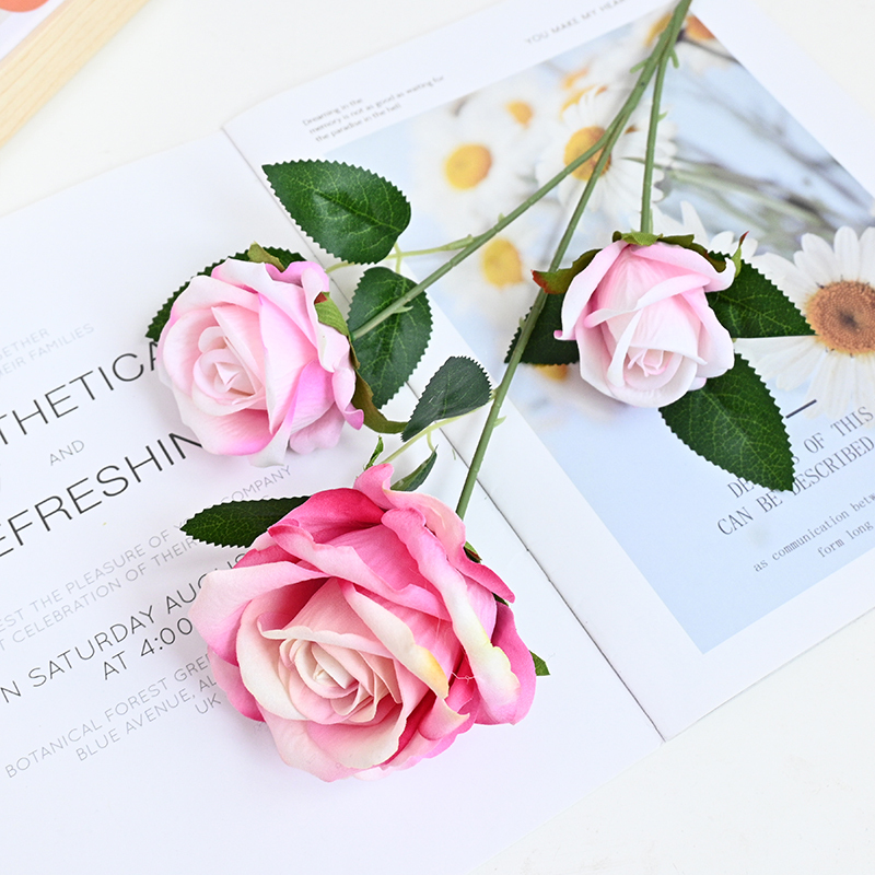 3 Heads Vevet Rose Spray