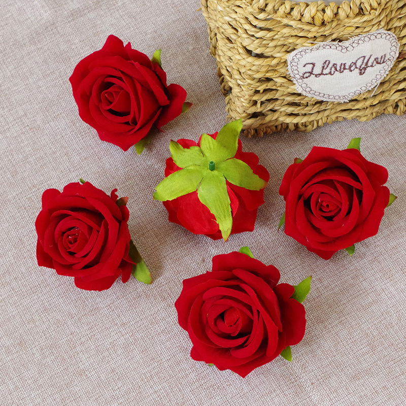 DIY Wedding Mini Fake Rose Flowers Heads In Bulk