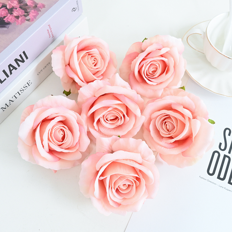 3.94"/10cm Popular Wedding Artificial Velvet Roses Flowers