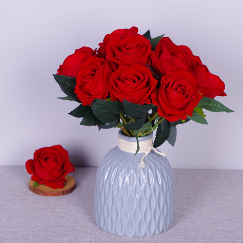 11.8"/30cm Short Stem Fake Rose Flowers That Look Real