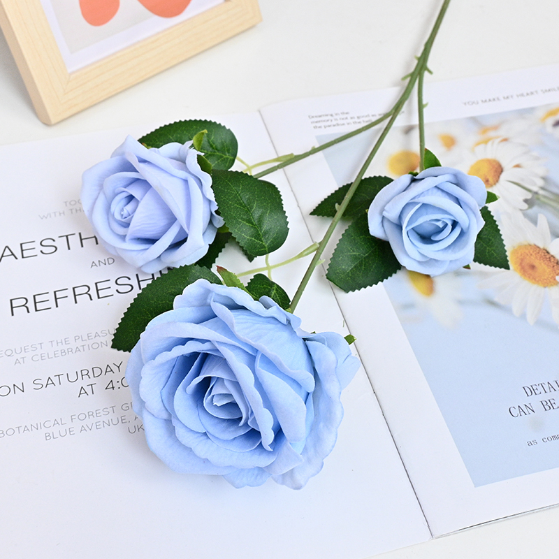 3 Heads Vevet Rose Spray