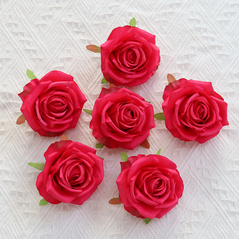 Artificial Silk Rose Flower Heads For Floral Arrangement