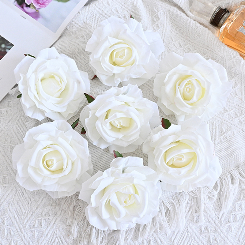 Colorful Fake Flower Heads Bulk For Decoration