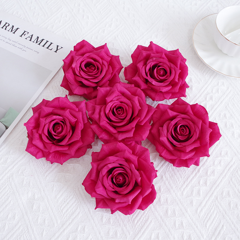 Silk Rose Flower Heads For Events Decoration