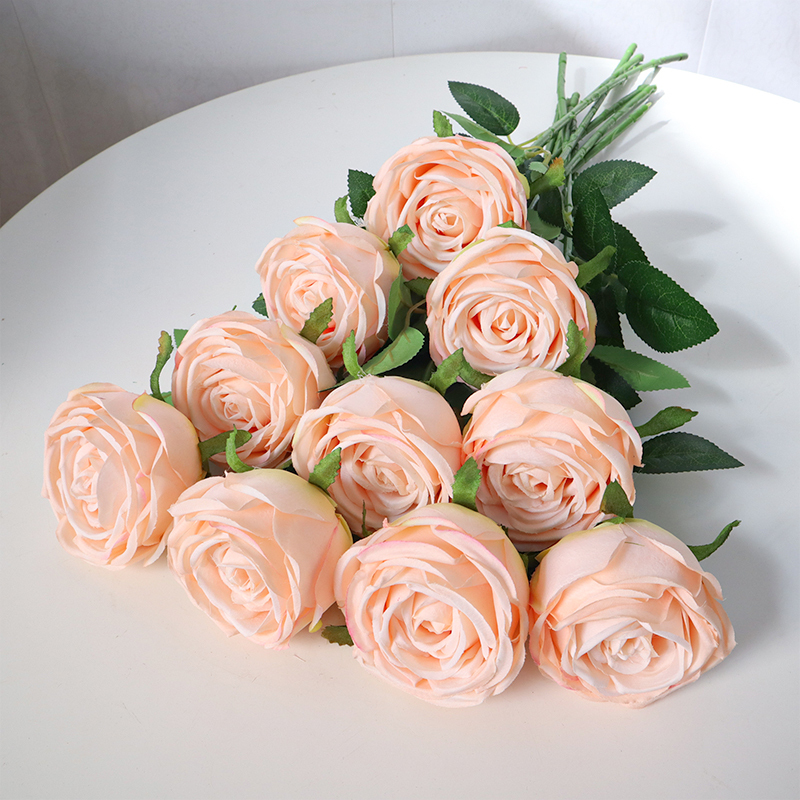 Fake Rose Decorative Flowers For Living Room Bulk