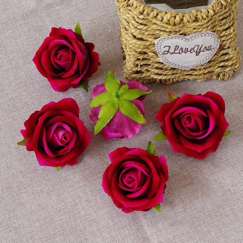 DIY Wedding Mini Fake Rose Flowers Heads In Bulk