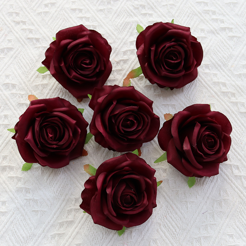 Artificial Silk Rose Flower Heads For Floral Arrangement