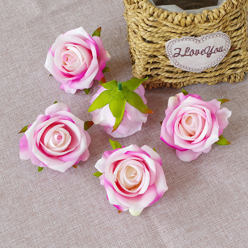 DIY Wedding Mini Fake Rose Flowers Heads In Bulk