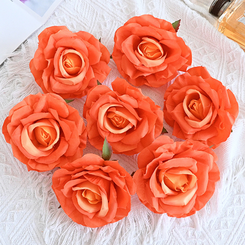 Colorful Fake Flower Heads Bulk For Decoration