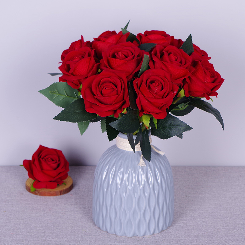 11.8"/30cm Short Stem Fake Rose Flowers That Look Real