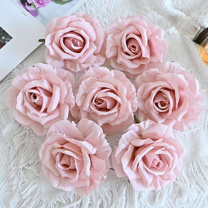 Colorful Fake Flower Heads Bulk For Decoration
