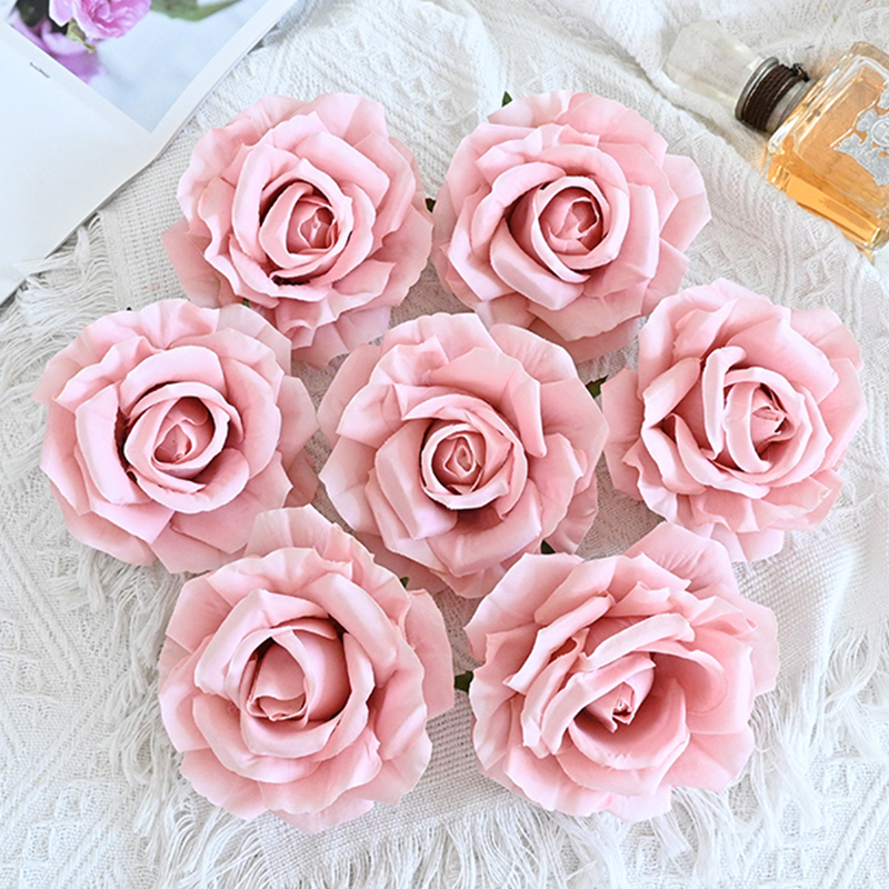 Colorful Fake Flower Heads Bulk For Decoration