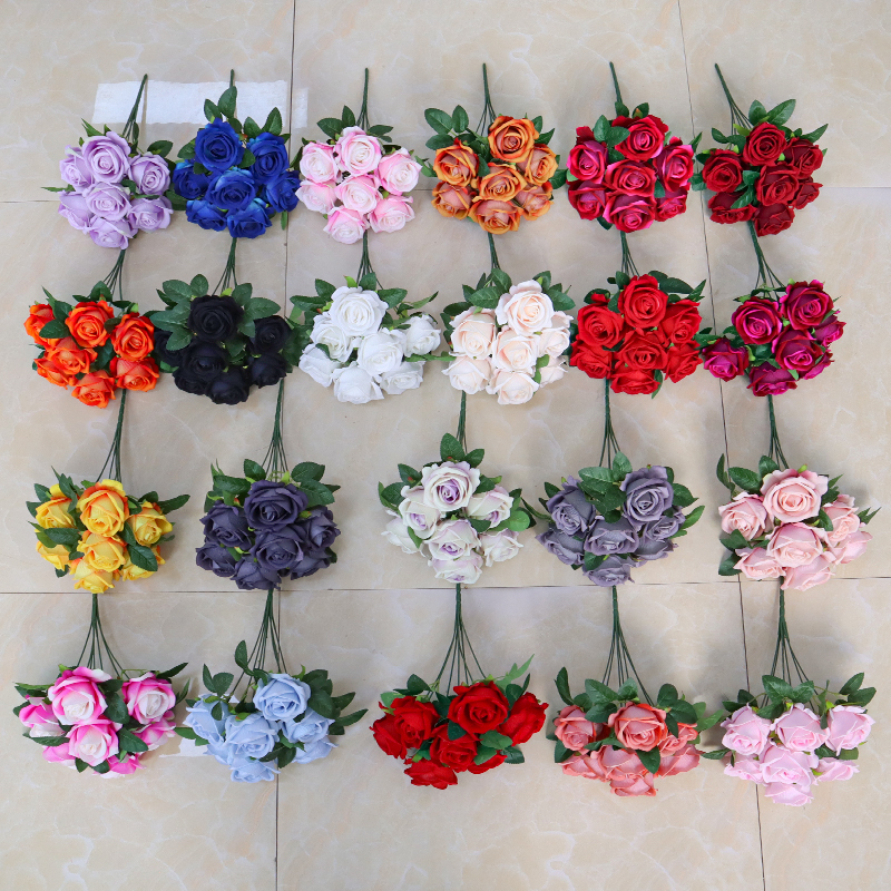 Artificial Roses Wedding Bouquet Flowers Wholesale Bulk