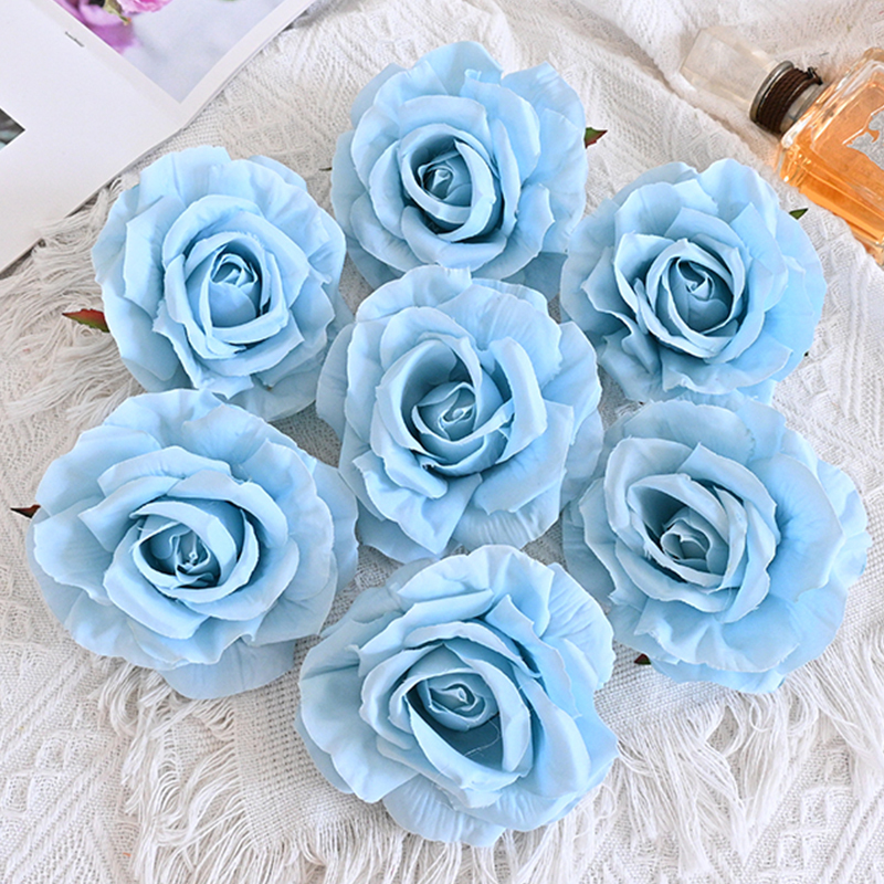 Colorful Fake Flower Heads Bulk For Decoration