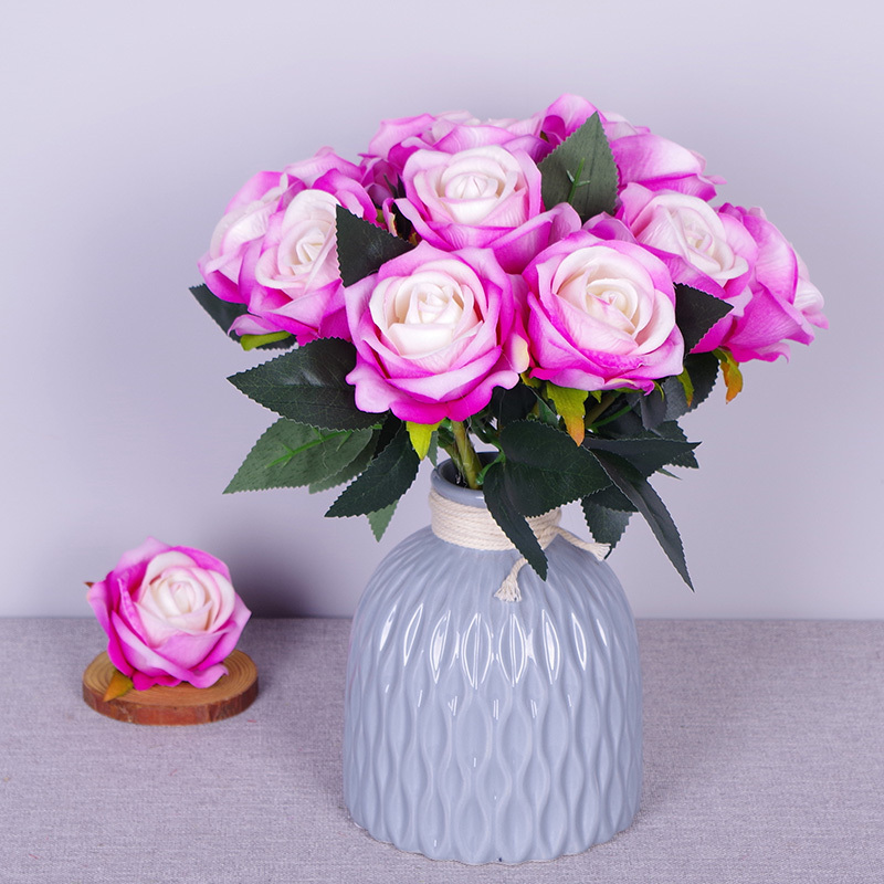 11.8"/30cm Short Stem Fake Rose Flowers That Look Real