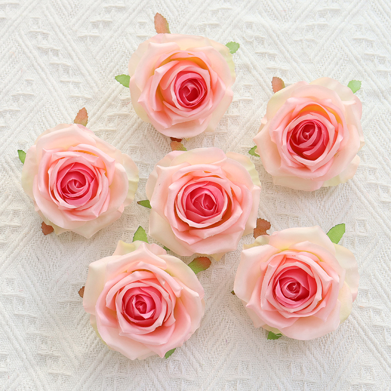Artificial Silk Rose Flower Heads For Floral Arrangement