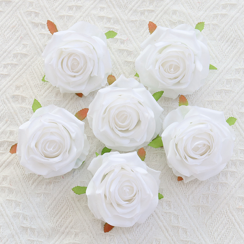 Artificial Silk Rose Flower Heads For Floral Arrangement
