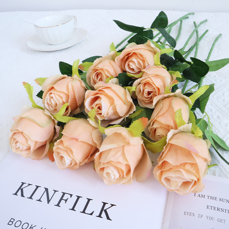 Long Stem Dusty Rose Artificial Flowers For Vase