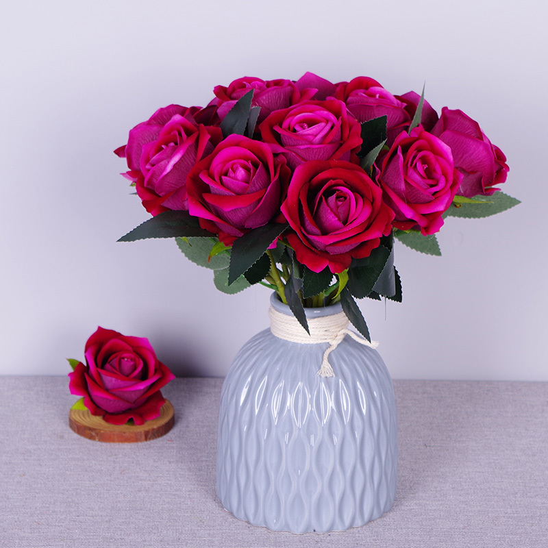 11.8"/30cm Short Stem Fake Rose Flowers That Look Real