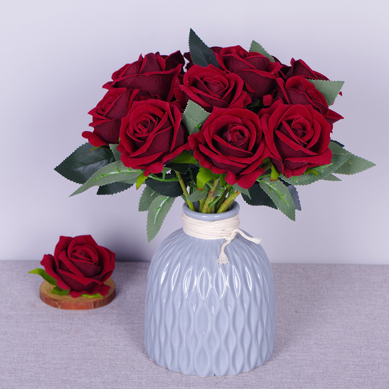 11.8"/30cm Short Stem Fake Rose Flowers That Look Real
