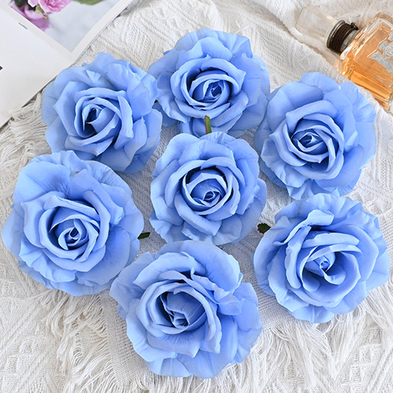 Colorful Fake Flower Heads Bulk For Decoration