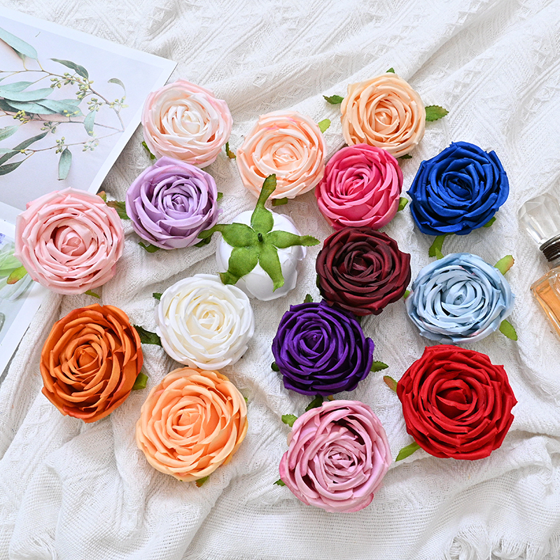 Bulk Silk Roses Flowers Heads For Wedding
