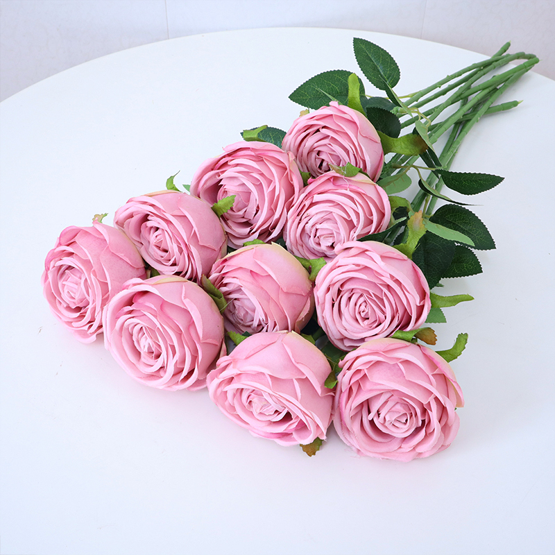 Fake Rose Decorative Flowers For Living Room Bulk