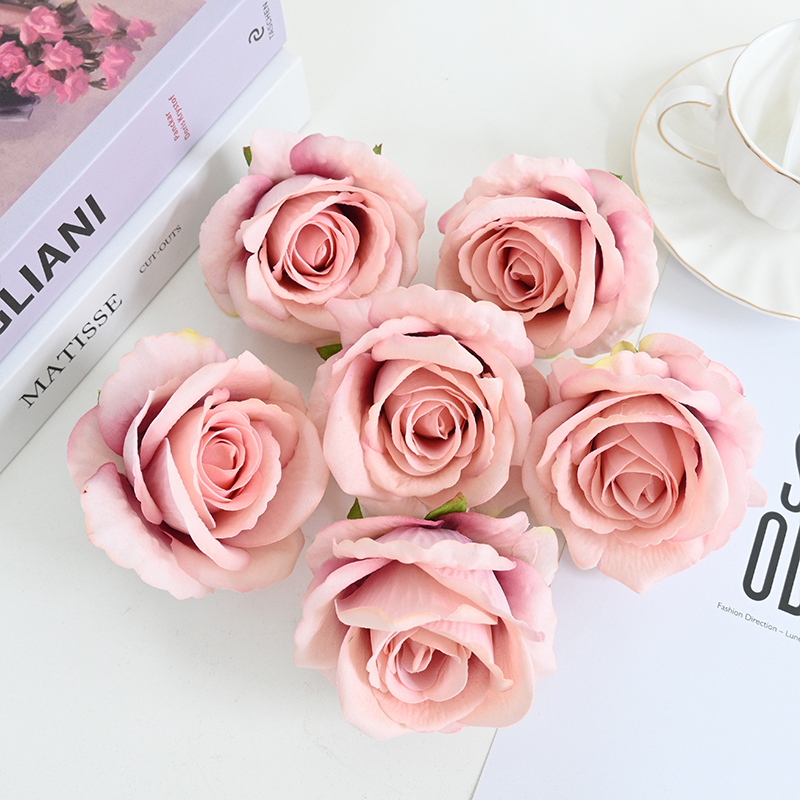 3.94"/10cm Popular Wedding Artificial Velvet Roses Flowers