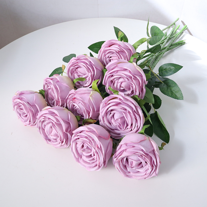 Fake Rose Decorative Flowers For Living Room Bulk