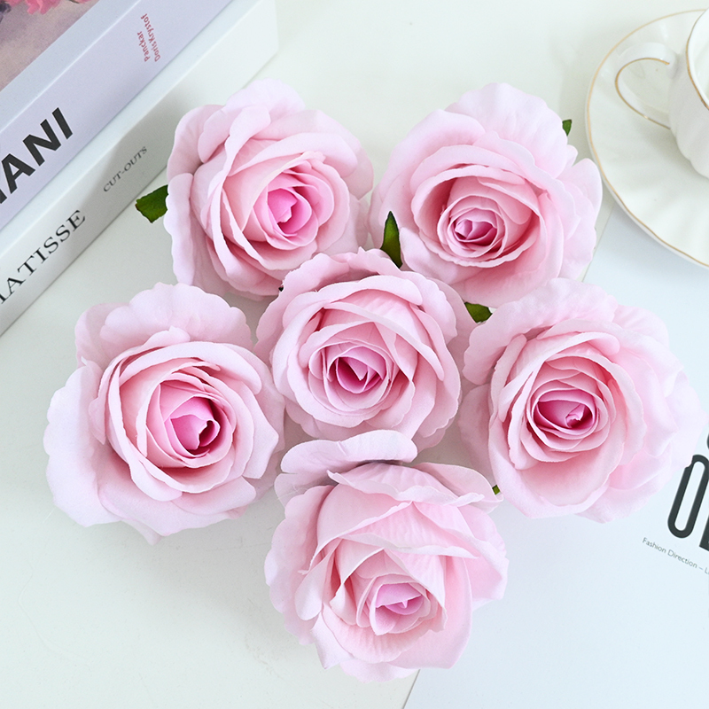 3.94"/10cm Popular Wedding Artificial Velvet Roses Flowers