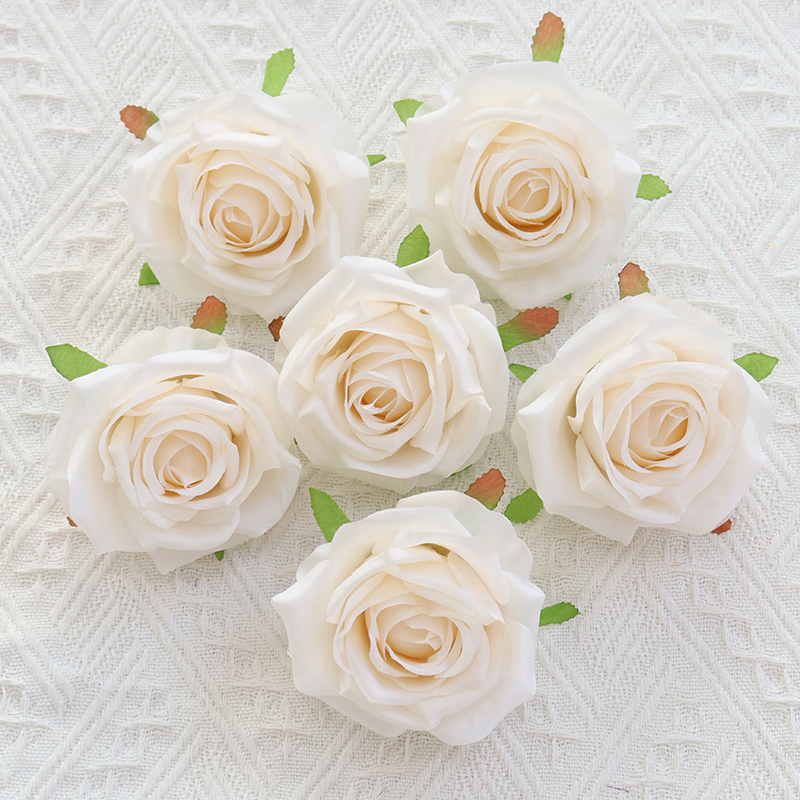 Artificial Silk Rose Flower Heads For Floral Arrangement