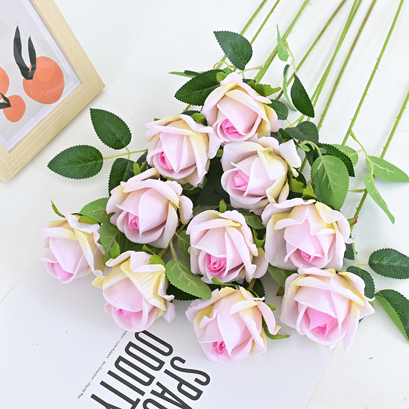 20"/51cm Fluffy Velvet Artificial Rose With Single Stem