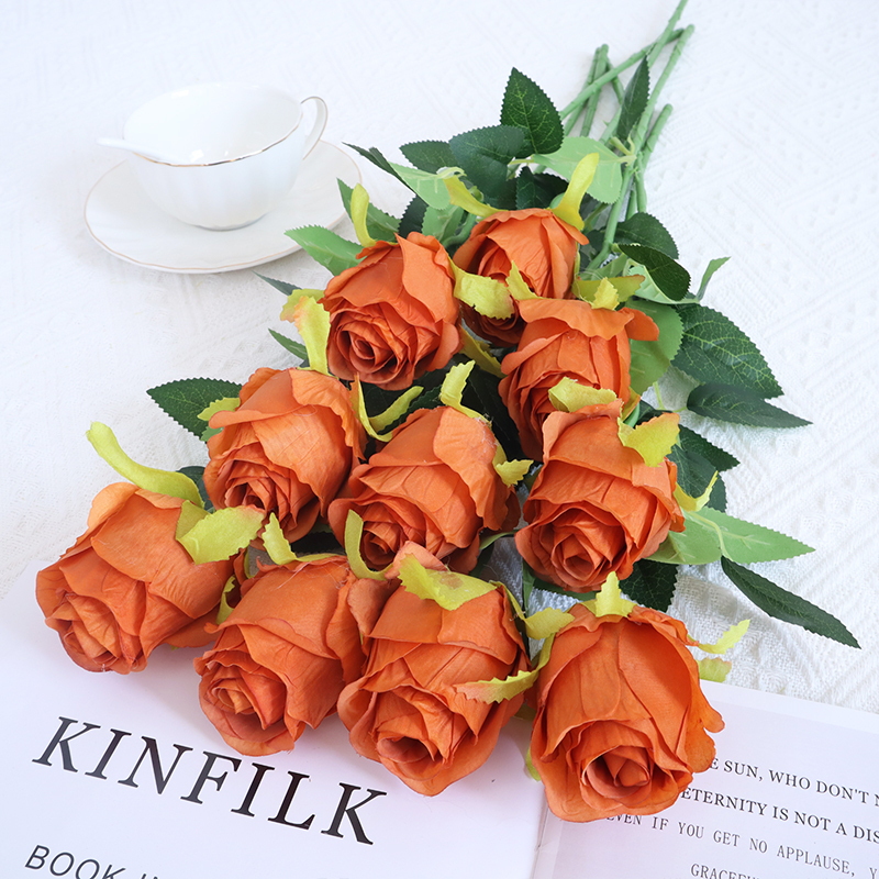 Long Stem Dusty Rose Artificial Flowers For Vase