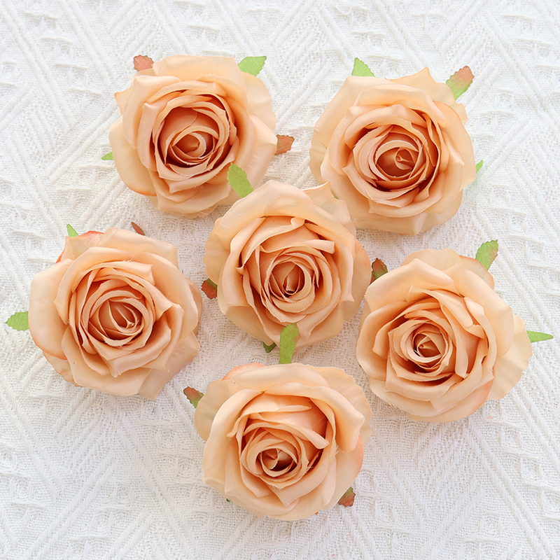 Artificial Silk Rose Flower Heads For Floral Arrangement
