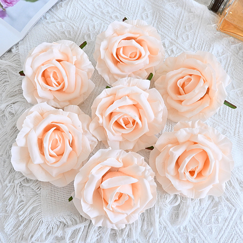 Colorful Fake Flower Heads Bulk For Decoration