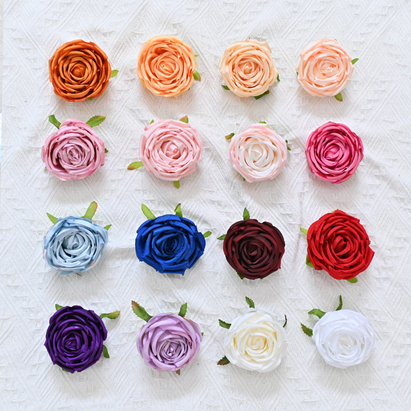 Bulk Silk Roses Flowers Heads For Wedding