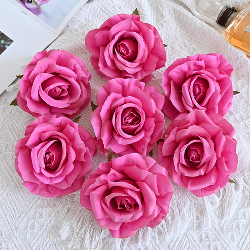 Colorful Fake Flower Heads Bulk For Decoration