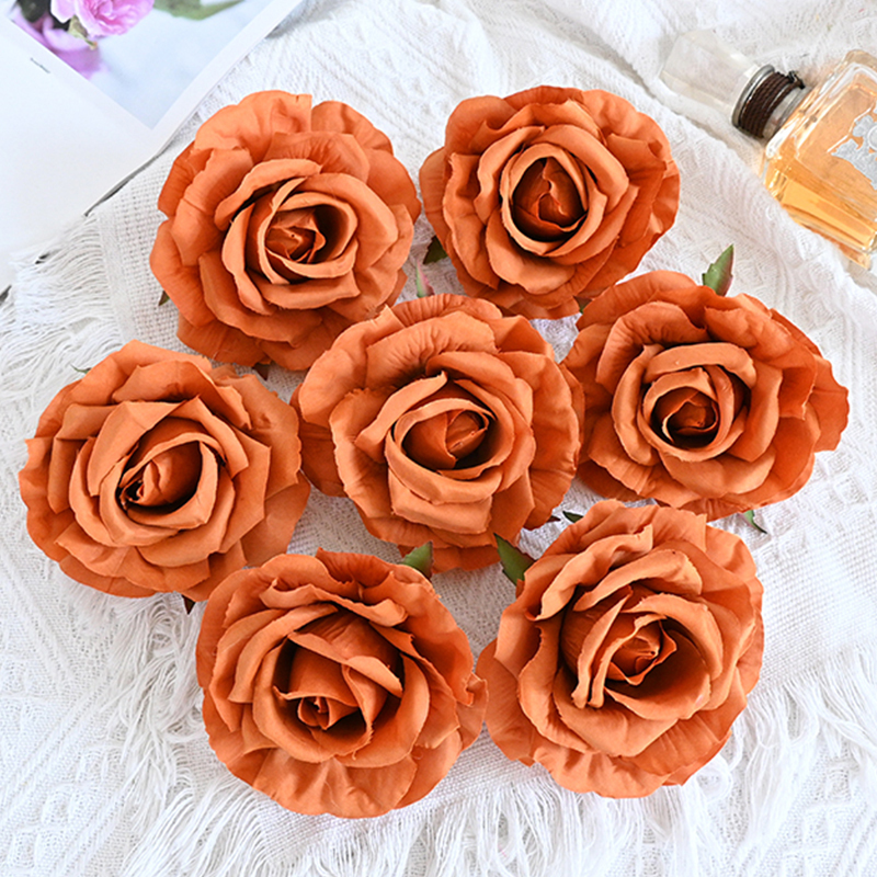Colorful Fake Flower Heads Bulk For Decoration