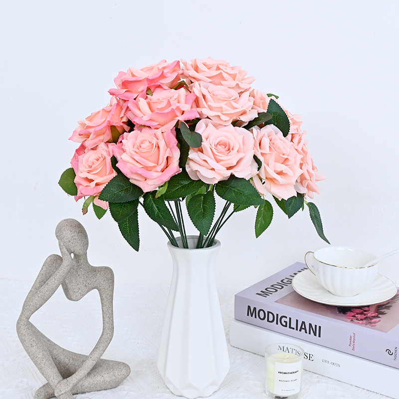 9 Heads Artificial Rose Bunch