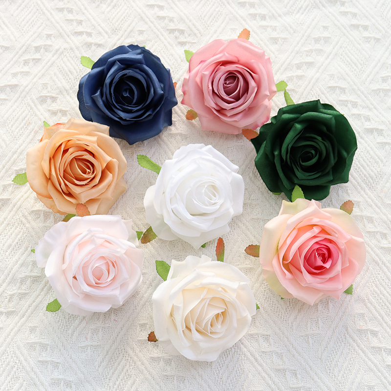 Artificial Silk Rose Flower Heads For Floral Arrangement