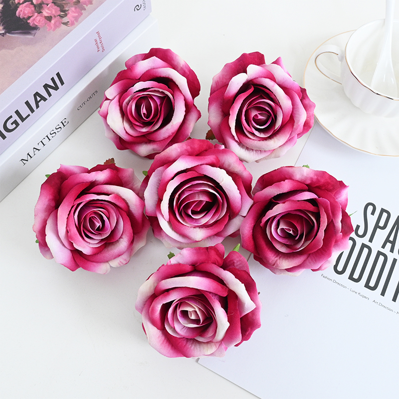3.94"/10cm Popular Wedding Artificial Velvet Roses Flowers