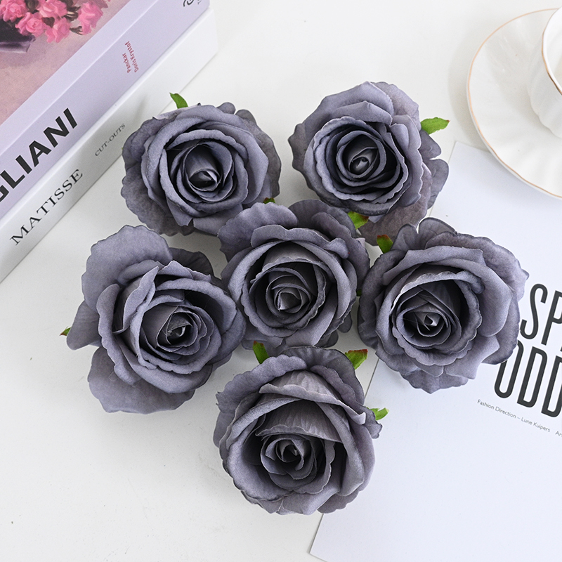 3.94"/10cm Popular Wedding Artificial Velvet Roses Flowers