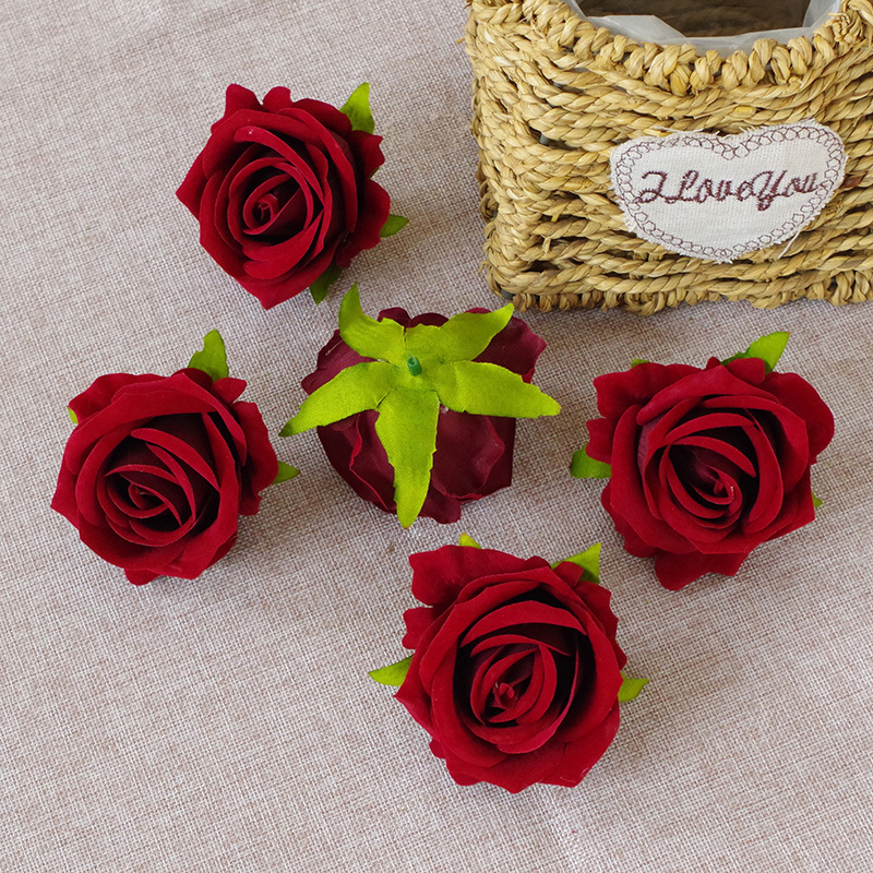 DIY Wedding Mini Fake Rose Flowers Heads In Bulk