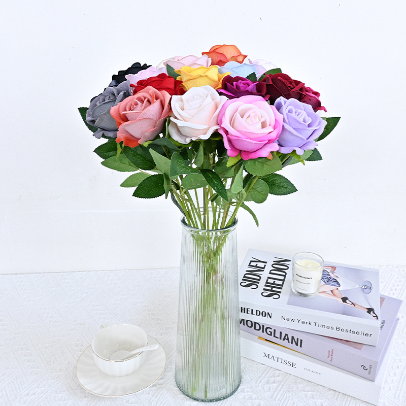 20"/50cm Artificial Rose Flower With Long Stem