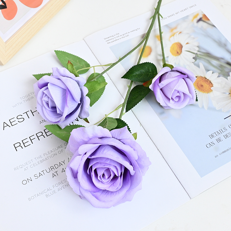 3 Heads Vevet Rose Spray