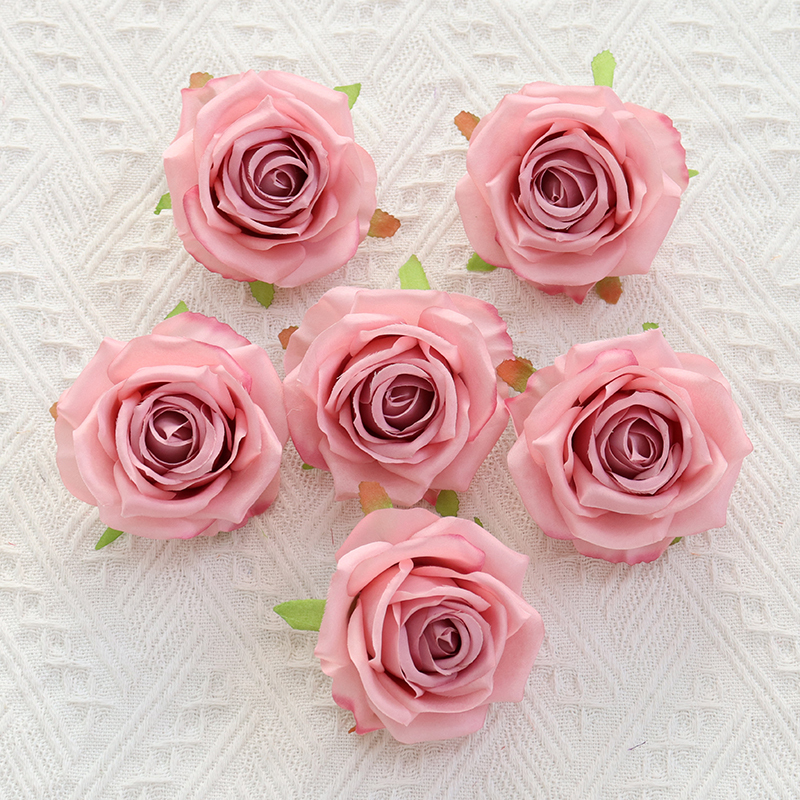 Artificial Silk Rose Flower Heads For Floral Arrangement