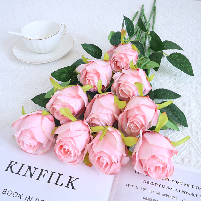Long Stem Dusty Rose Artificial Flowers For Vase