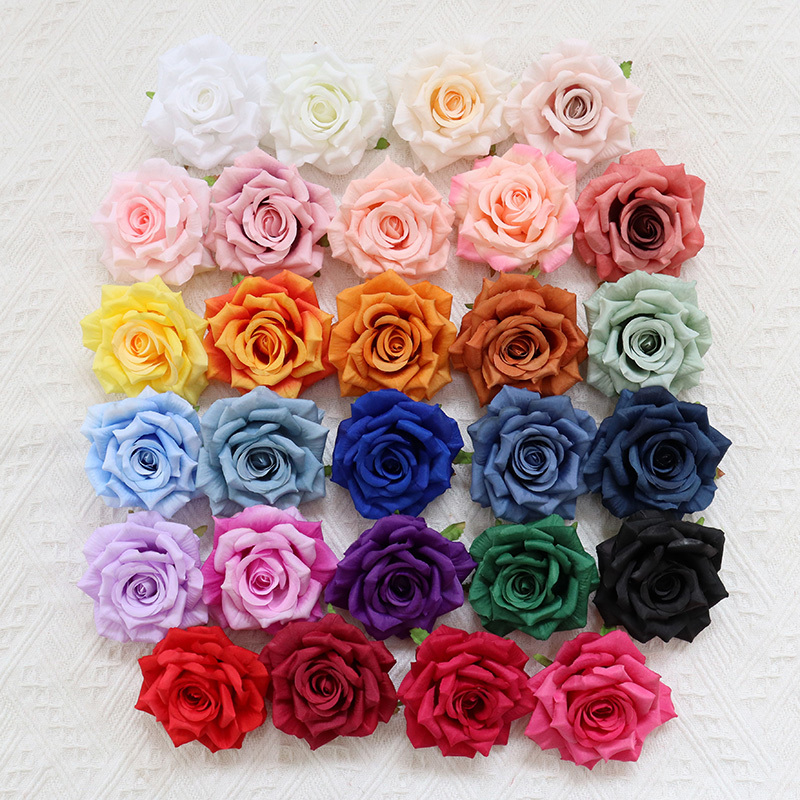 Silk Rose Flower Heads For Events Decoration