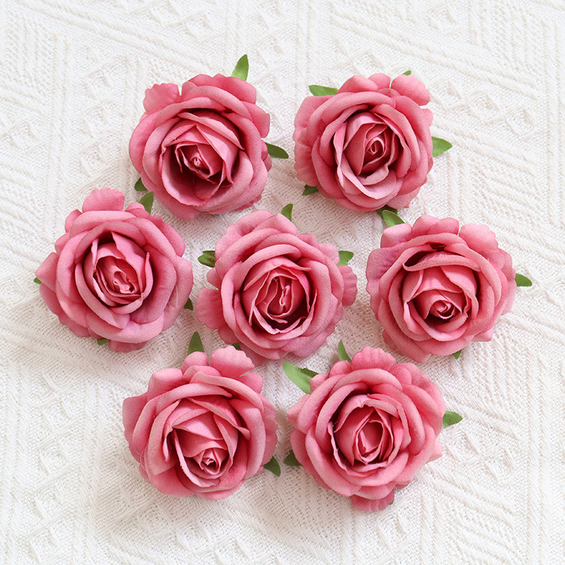 2.36"/6cm  Artificial Velvet Roses Flowers Head For Wedding decorate