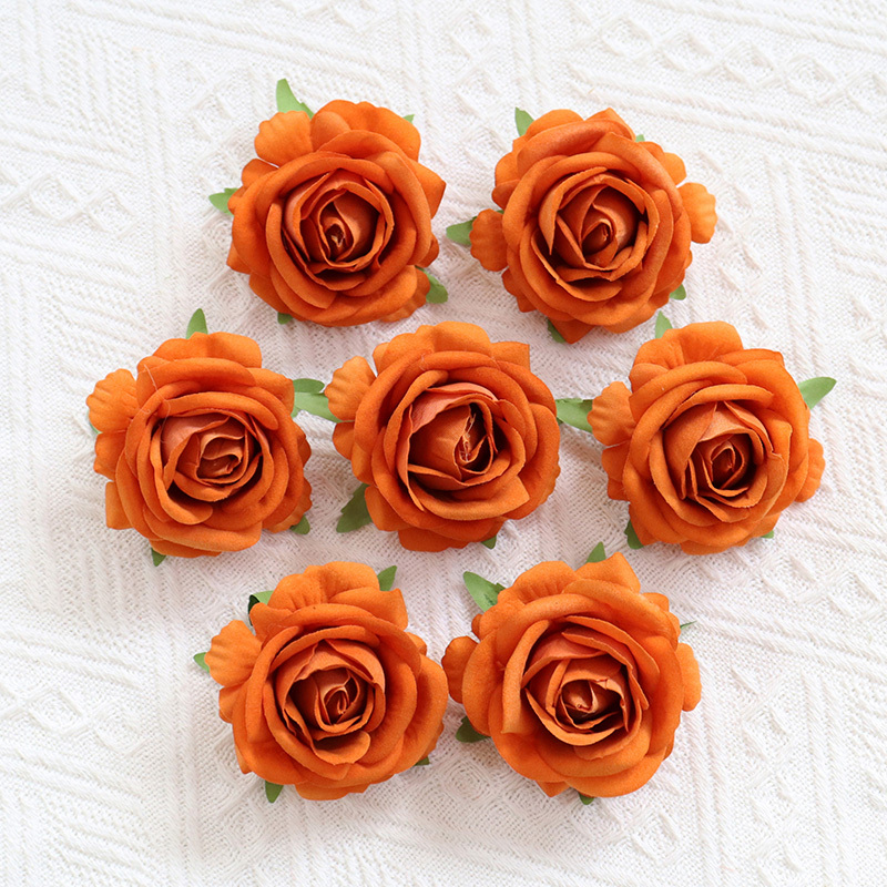 2.36"/6cm  Artificial Velvet Roses Flowers Head For Wedding Decoration